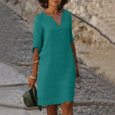 SCARLETT | Chic Summer Mid-Length Dress for Effortless Style-1